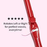 The Beachwaver Co. Beachwaver B1 Roulement rotatif en fer - Rouge Glitter , Automatique 1 Inch Ceramic Curling Iron , Auto-Shut Off, Voyage-Amis, Double Voltage , Série B (BW16H3)