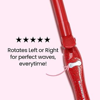 The Beachwaver Co. Rotating Curling Iron Ceramic Curling Iron - Largest Barrel Size for Long Hair! | Auto-Shut Off, Travel-Friendly, Dual Voltage
