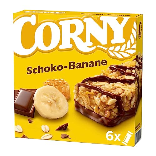 CORNY Schoko-Banane, Müsliriegel, 150g Schachtel mit 6 Riegeln