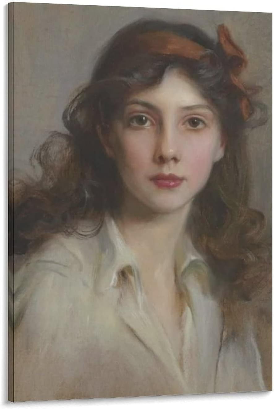 【美しい女性の肖像画】オリジナルアート作品 最高傑作・美しい女性の絵画・肖像画・絵画・人物画】華やかな