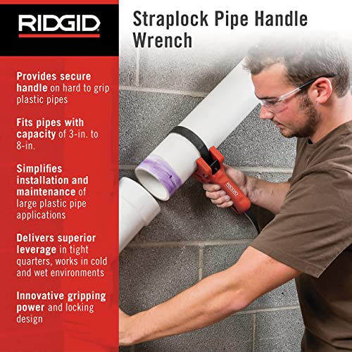 RIDGID 42478 STRAPLOCK Pipe Handle 7" Strap Wrench, Red by RIDGID - Image 2