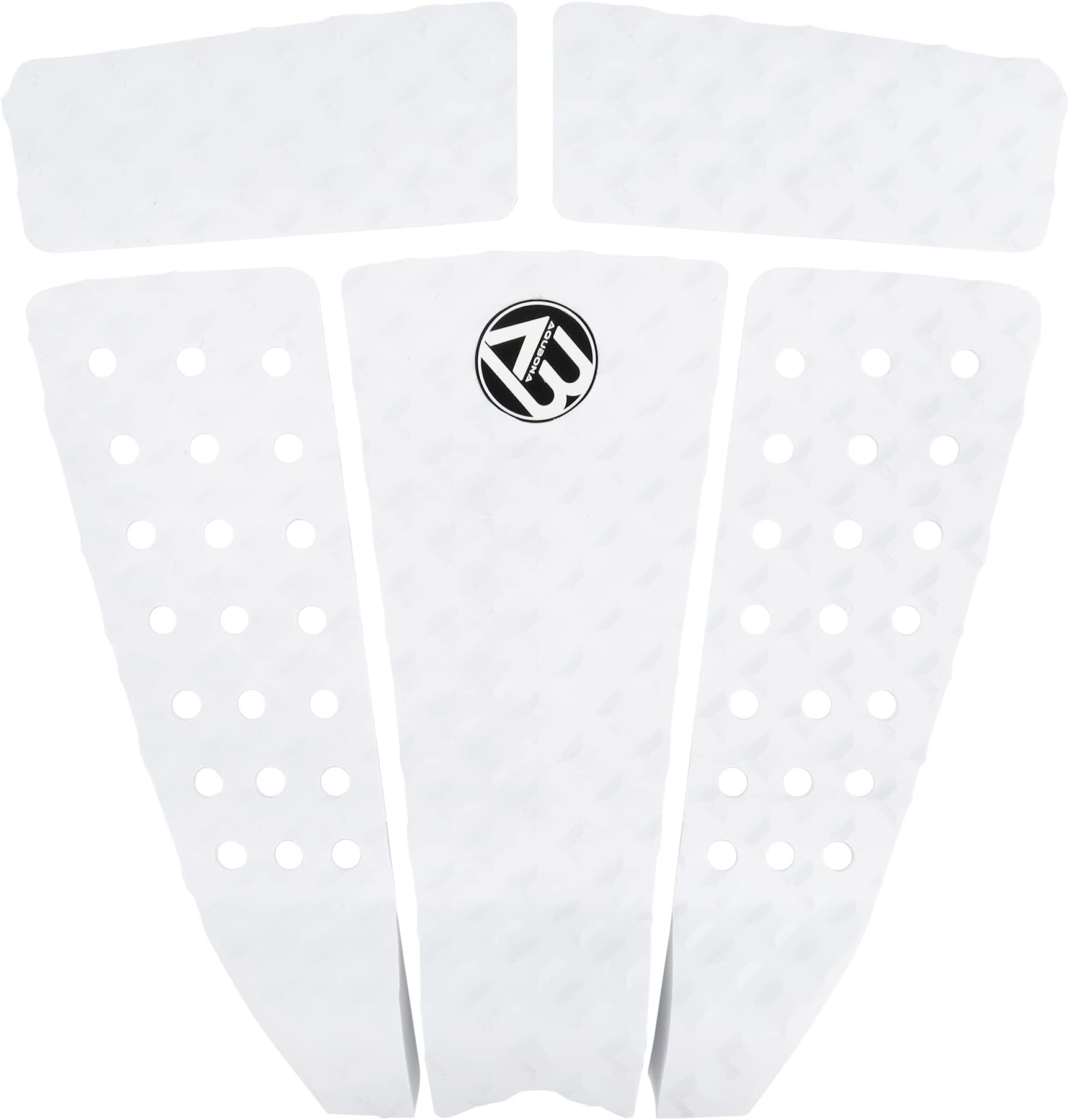 AQUBONA 5 Piece EVA Surfboard Deck Traction Pads for Stomp Skimboards, Surf Boards, Funboard, Fish Board/aqua blue gray black