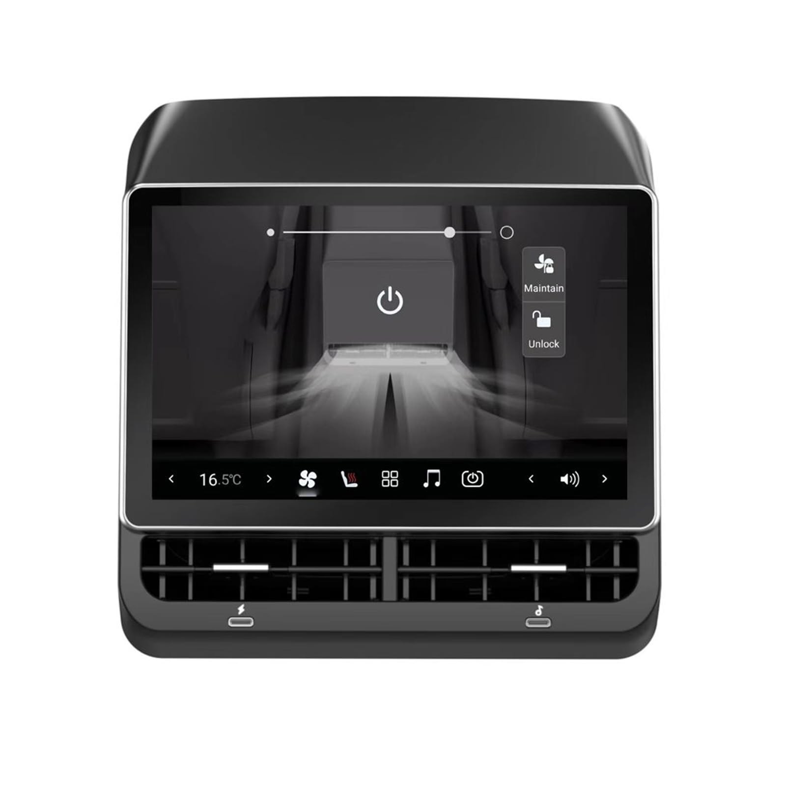 Tesstudio Rear Seat Display for Tesla Model 3 Y LCD Screen AC Control Panel Supports HD Movie Watching IPS Multimedia Entertainment System (Rear Seat Display-8.8 inches)