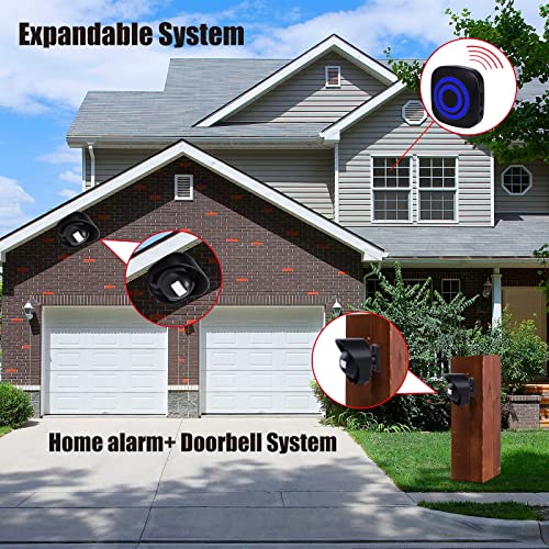 Shaogax SHAOGAX-005 328Ft Range Wireless Driveway Alarm Outside Weather Resistant Motion Sensor Alarm Security Alert-Protect Outdoor/Indoor Property-2 Receiver And 3 Pir Motion Detector-38 Chimes thumb #6