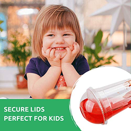Image of 12 oz Clear Plastic Cups with Dome Lids No Hole - (30 Sets) PET Disposable Dessert Cup, Parfait cup for Ice Cream, Iced Cold Coffee Drinks, Cupcake. Fruit Cups for Kids bday Party with Nice Sealing