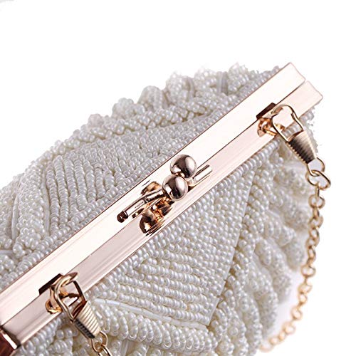 Umhängetasche Damen Clutch Damen Clutch Bag Abend Clutch Hochzeit Braut Tote Pearl Perlen Mode Shell Chain Party Bag – Bild 6