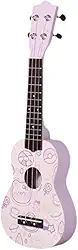 Milageto Ukulele para iniciantes Ukulele pequeno Ukulele leve Instrumento Ukulele Meninos Meninas, Roxo