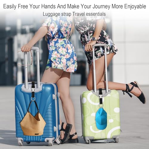 Image of 3 Pcs Heavy Duty Luggage Straps - Adjustable Suitcase Belts with Jacket Gripper - Travelkin Accessories for Secure Travel Add-A-Bag Valises Strap