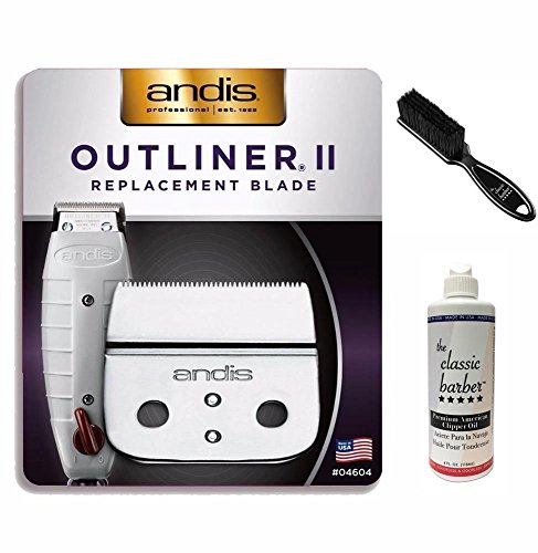 Andis Outliner II Trimmer Replacement Blade Includes 04604 Blade, Classic Barber Blade Oil & Brush Kit