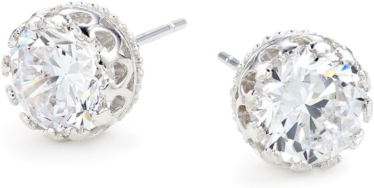 ニューヨークからの贈り物 レディース イヤリング、1 カラット、14 カラット ホワイトゴールド、ラージ、1 カラット、女性向け低刺激性、ギフト、ホワイトゴールド、作成ダイヤモンド