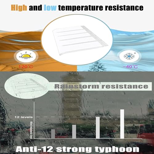 Auvent de porte d'entrée en polycarbonate transparent extensible contre la pluie - 6