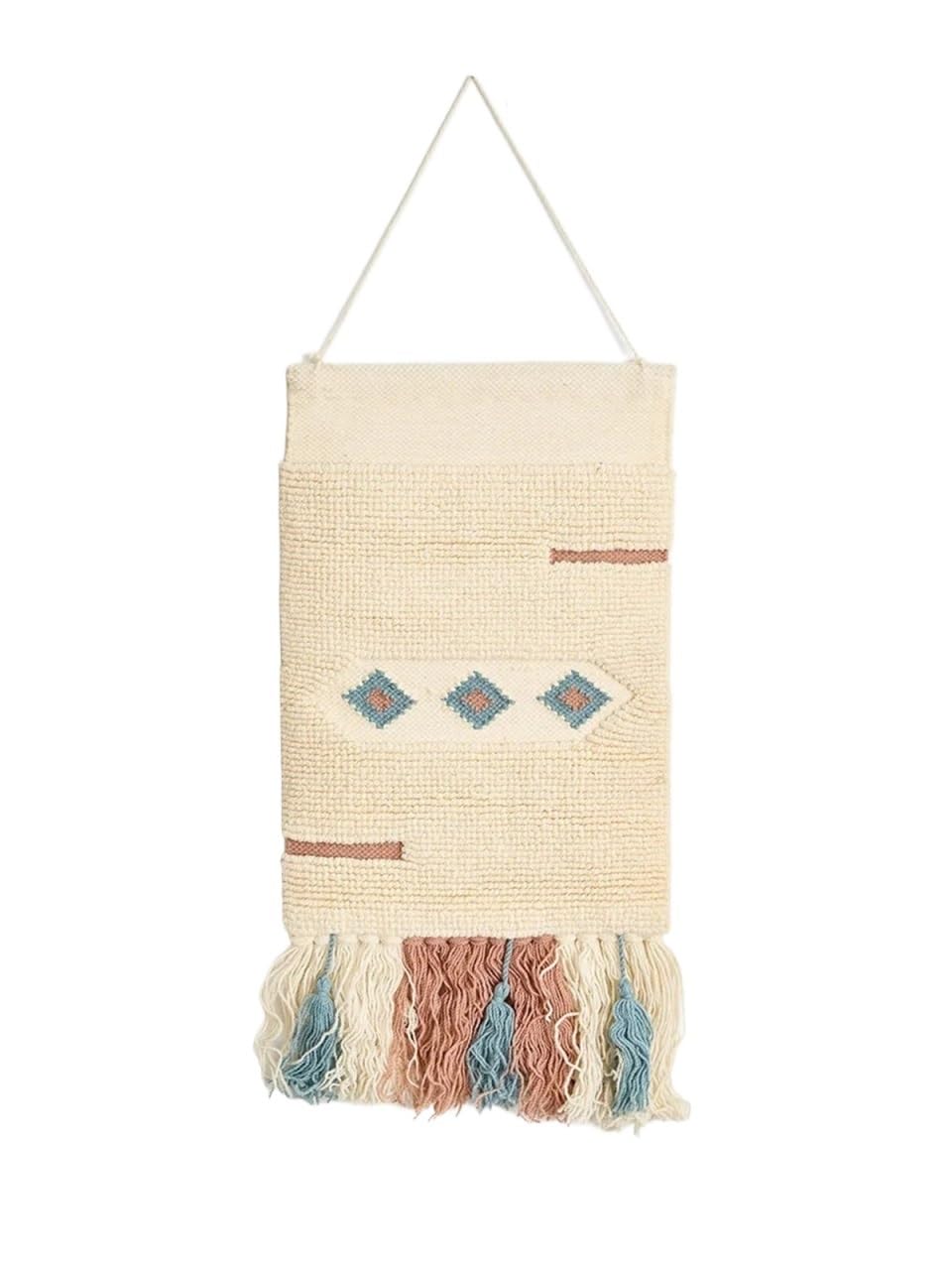 BDFJEDS Tapestry Wall Hanging Macrame Wool Wall Hanging, Handmade Woven Tapestry For Living Room(41x82cm)