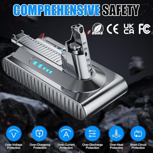 Image of POWTREE 25.2V High Capacity Replacement for Dyson V10 Battery Compatible with Cyclone V10 SV12 206340 242151 SV27 Animal Absolute Fluffy Motorhead Cordless Vacuum Cleaner