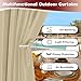 HolidayIdeas Grommet Outdoor Curtains for Patio Waterproof 8 Pcs All Weather Balcony Outside Curtain Drapes for Apartments, Gazebo, Pergolas, Porch, 54x84 Inch, Cream