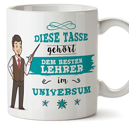 Lehrer Tasse/Becher/Mug Geschenk Sch&ouml;ne and lustige kaffetasse - Diese Tasse geh&ouml;rt dem besten Lehrer im Universum - Keramik 350 ml