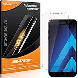 SWIDO Schutzfolie für Samsung Galaxy A5 (2017) [2 Stück] Anti-Reflex MATT Entspiegelnd, Hoher Härtegrad, Schutz vor Kratzer/Folie, Displayschutz, Displayschutzfolie, Panzerglas-Folie
