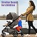 CozyGoo Universal Stroller Board, 2 in1 Sit and Stand Stroller Glider Board with Detachable Seat, Buggy Board Suitable for 99% of Strollers, for 2-6-year-old Children, Max Load 55lbs (Black)