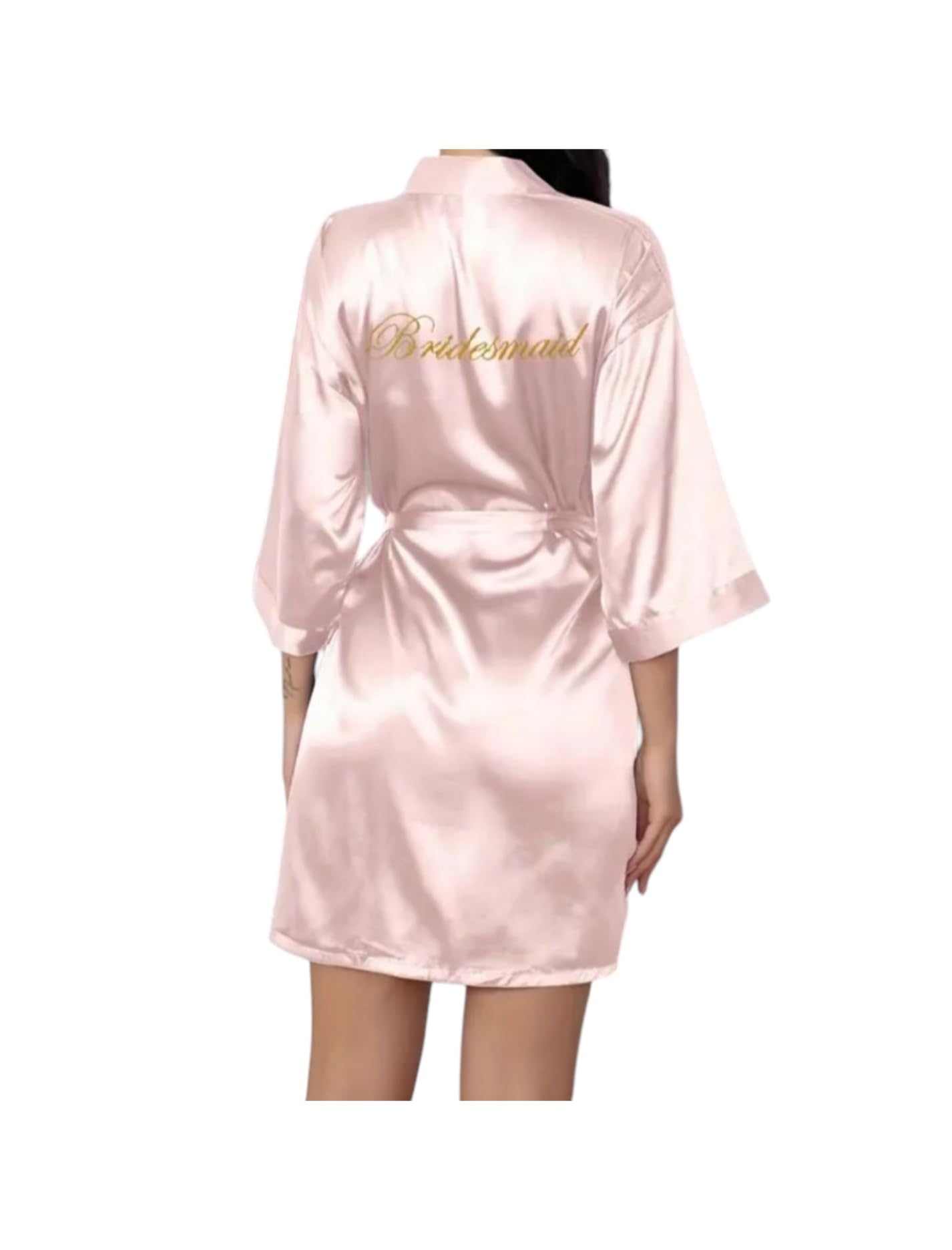 Kimono dla panny młodej białe | Bridesmaid różowe | szlafrok krótki | strój na wieczór panieński | SPA | szlafrok kąpielowy do sauny | wieczór panieński | wellness | sukienka do sauny (DE/NL/SE/PL