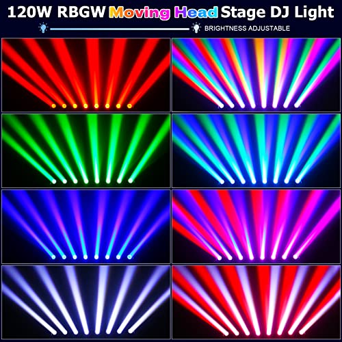 Image of HOLDLAMP 8 Eye LED Wall Wash Light Bar, 120W RGBW 4IN1 Moving Head Stage Lights, DMX512 and Sound-Activated Control Stage Lighting Bar for Party Light dj Disco Wedding Club KTV Live, 1 Pack