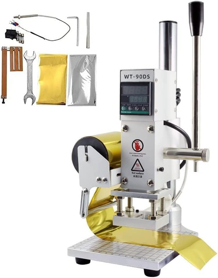 LYDZUSDP Hot Foil Stamping Pressure,Mark Machine,Hot Foil Stamping Machine,Automatic Leather Embossing Machine for Custom Leather(5x7cm)