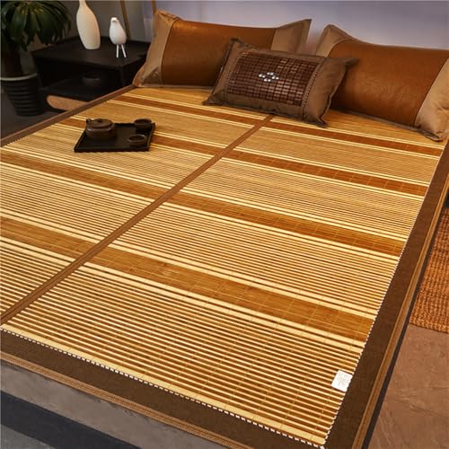 MRVAKDYDI Esterilla refrescante de Verano, Estera Plegable Tejida a Mano de Mimbre de Hielo de bambú, de Doble Cara, enfriamiento de Verano, tamaños Multicolores(K,120x190cm/47.2 * 74.8IN)