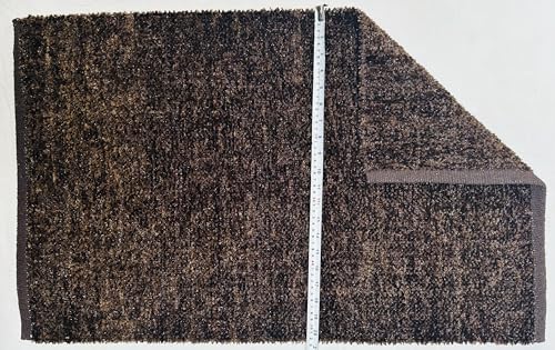 Image of House2Home Feather Cotton Blend Door Mat | 2Pc. Combo | 50x80cm | Side Binding - Available in 8 Colors (Chocolate)