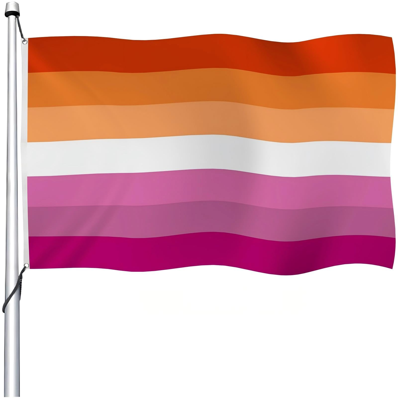 Aoihrraan Regenbogenflagge 150x250cm Doppelseitige Homosexuell Stolz Lesbisch 7 Farbe Streifen Fahnen Banner Für Draußen Feiern Veranda Dekor Fahnen Mit 2 Robusten Ösen Präzision Maschine Genäht