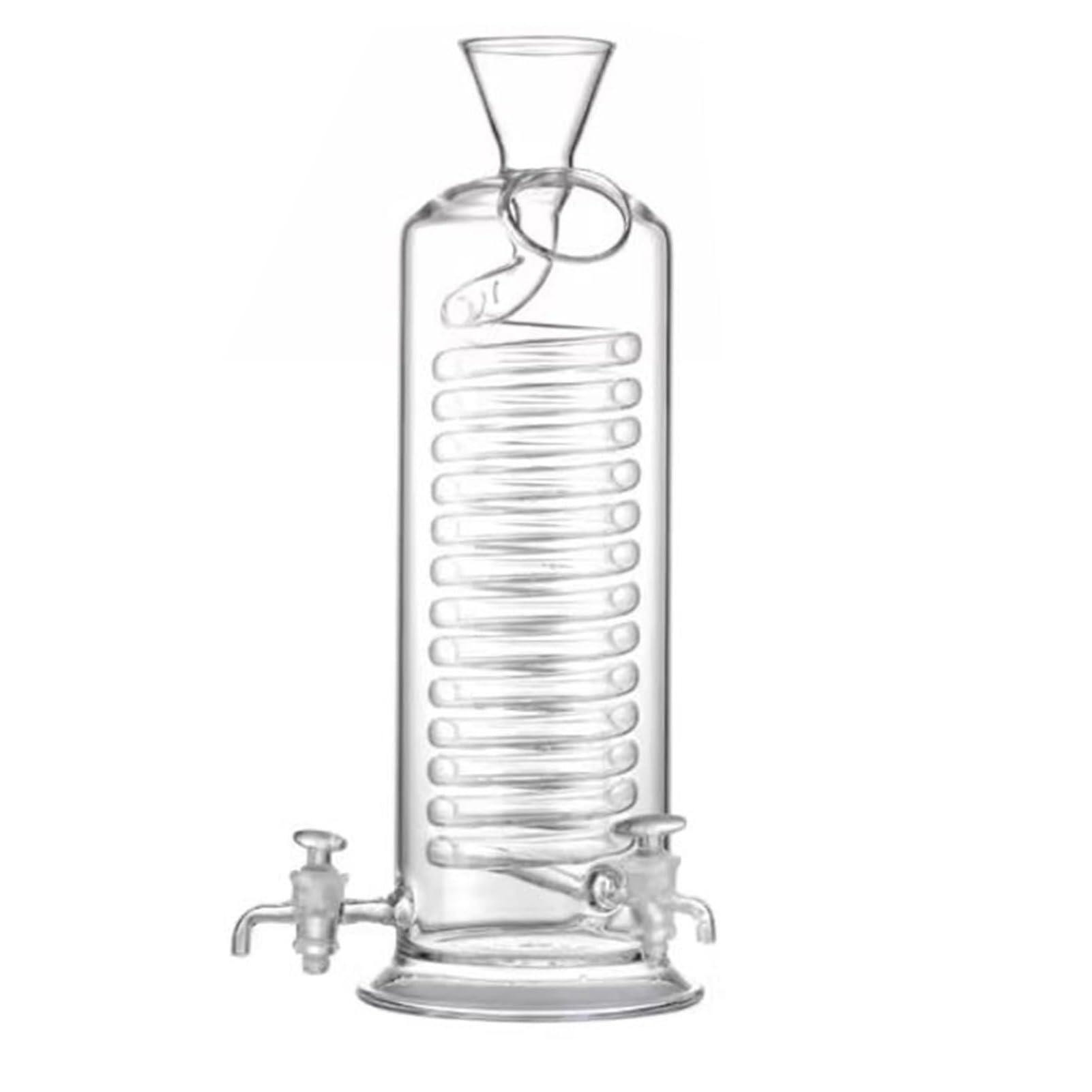 Ekspres do kawy mrożonej, szklany zaparzacz do kawy na zimno, szklany dzbanek do parzenia kawy na zimno o pojemności 180 ml/340 ml, zaparzacz do kawy na zimno ze spiralną rurką chłodzącą i regulowanym