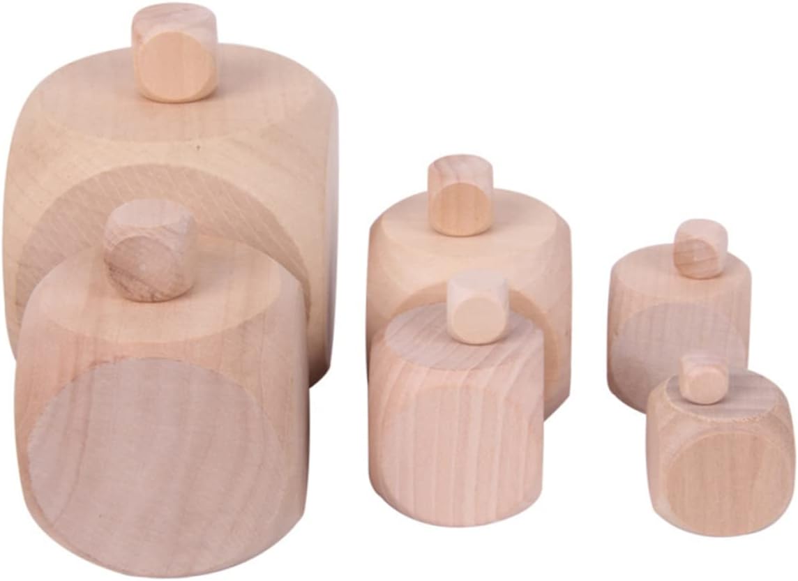 Gadpiparty 12Pcs Wooden Blank Dice Set Six Sided Craft Blocks for DIY Projects Puzzle Making and Fun Games Durable Wood Material for Creative Activities