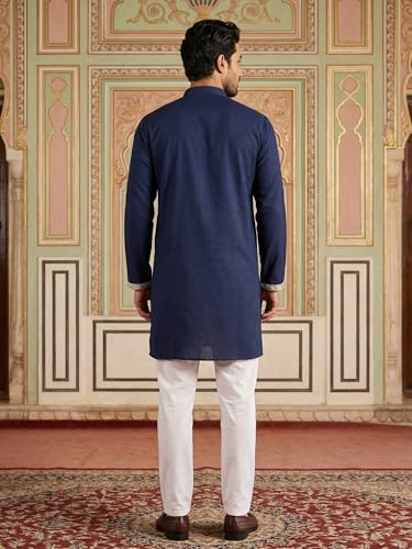 Image of Jompers Men Japanese Fabric Embroidered Kurta Set