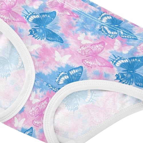 Girls Underwear Soft Cotton Tie Dye Butterfly Kids Panties in Sizes 2/3t, 4t, 5t, 6 and 84