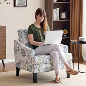 Bezsellerfloralaccentchairupholsteredarmchairwithsolidlegsmodernleisuresinglesofachairmidcenturycomfyreadingsidechairforlivingroombedroomhomeofficebluefloral Urban Country Home Decor Bezseller floral accent chair upholstered armchair with solid legs modern leisure single sofa chair mid century comfy reading side chair for living room bedroom home office blue floral urban country home decor