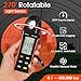 Kethvoz Digital Illuminance Light Meter, 400,000 Lux/FC Illuminance Tester with 270° Rotating Sensor, Data Logging, for Indoor Plants, Greenhouse, Grow Tent, Aquarium, Photography Lighting Measurement