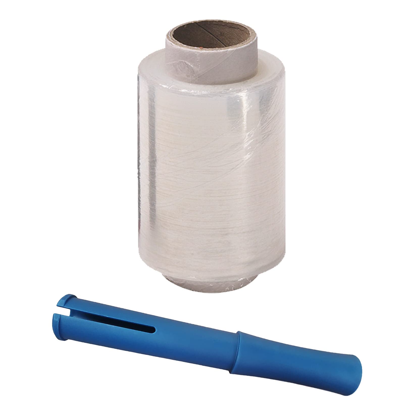 Edenpack 1 x Clear Mini Pallet Stretch Wrap with Dispenser Cling Film Refill Rolls 100mm x 150M Moving Supplies Pallet Box Shipment Wrapping