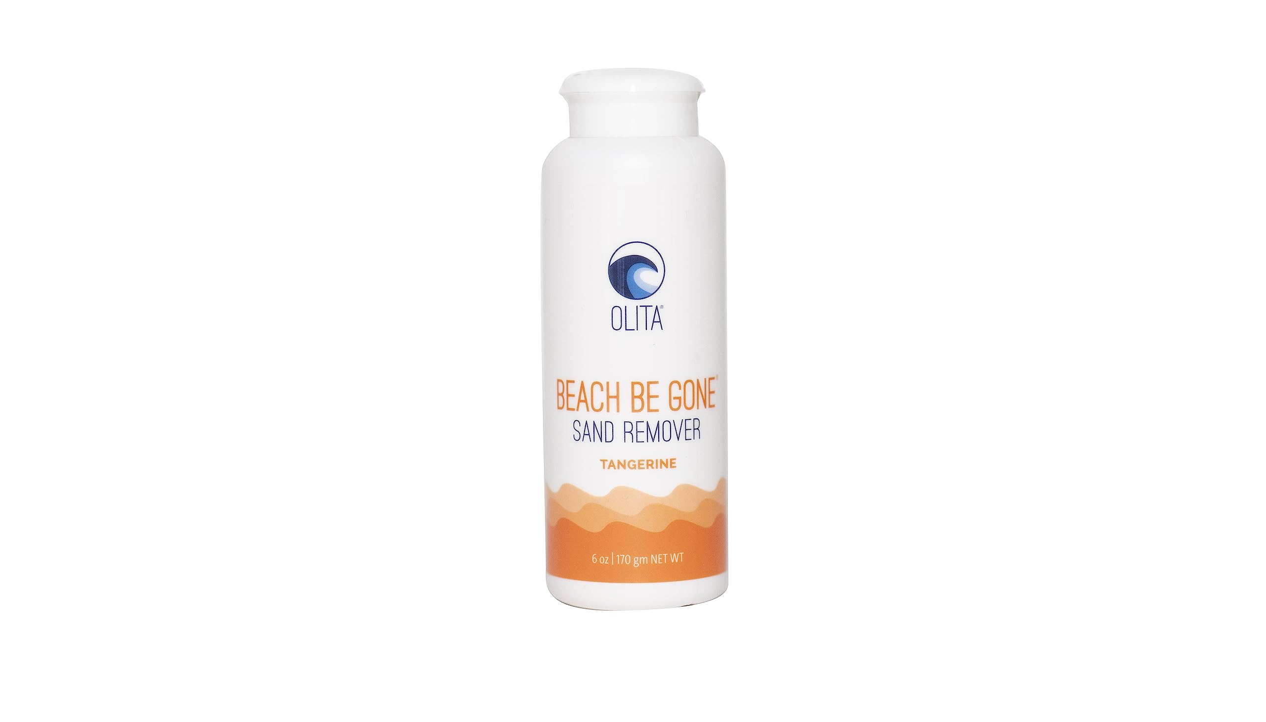 Olita Beach Be Gone Sand Remover - All-Natural & Reef-Safe Body Powder - Removes Sand - 6 Fl Oz, Tangerine