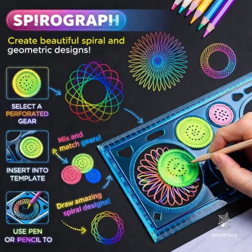 Image of Scale for Kids Birthday Return Gift (Pack of 36), Kids Return Gift, Design Ruler for Boys and Girls, Spirograph, Art Craft, Stationery (Pack of 36), Multicolor