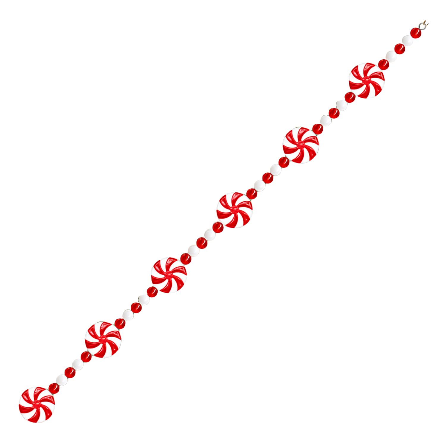 MFUOE Christmas Candy Garland Xmas Tree Garland Plastic Beads Multicolor Pendant Hanging Ornaments for DIY Trees Fireplace(1.5m)