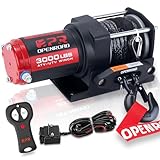 OPENROAD 3000 lb ATV/UTV Winch,12 V Towing Off-Road Electric ATV Winch with 1/5'×32' Synthetic Rope,Wireless Remote and Mounting Plate…