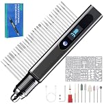 Engraving Pen Kit Rechargeable Cordless Engraver Pen with 40 Bits, 10 Stencils, Mini DIY Electric Etching Machines Rotary Tool for Carving Jewelry Stone Wood Glass Metal Plastic (57pcs)