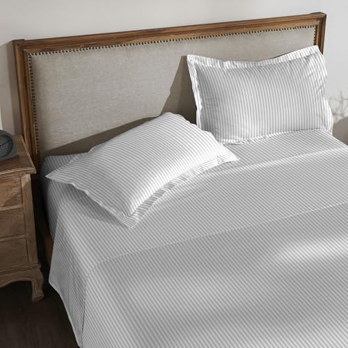 Image of MYTRIDENT Bedsheet for Double Bed, Classic King Size Bedsheet with 2 Pillow Covers, 210TC, 100% Cotton Bedsheet - Snow Flake