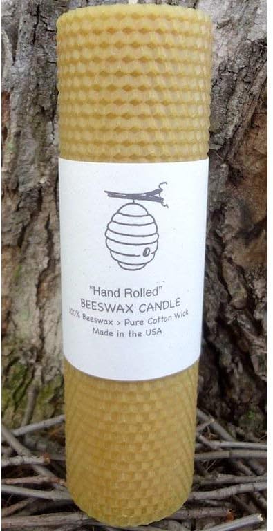 100% Beeswax Pillar Candles - 8" Pillar - Raw Beeswax