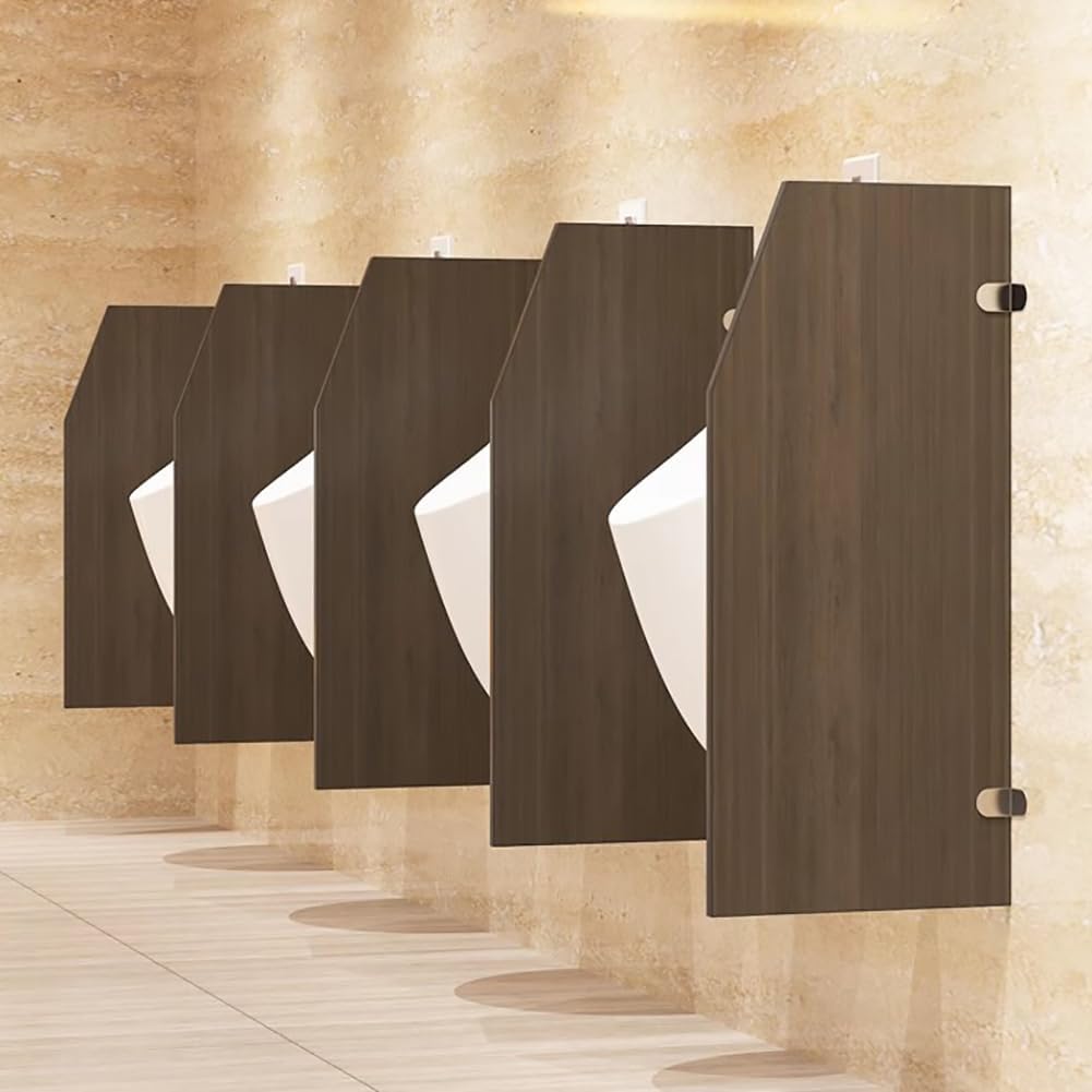 Men's Restroom Privacy Screen Partition Protection Screen with Stainless Steel Accessories, Bathroom Partition Board Urinal Partition Board, 1 Piece Privacy Screen Baffle,A