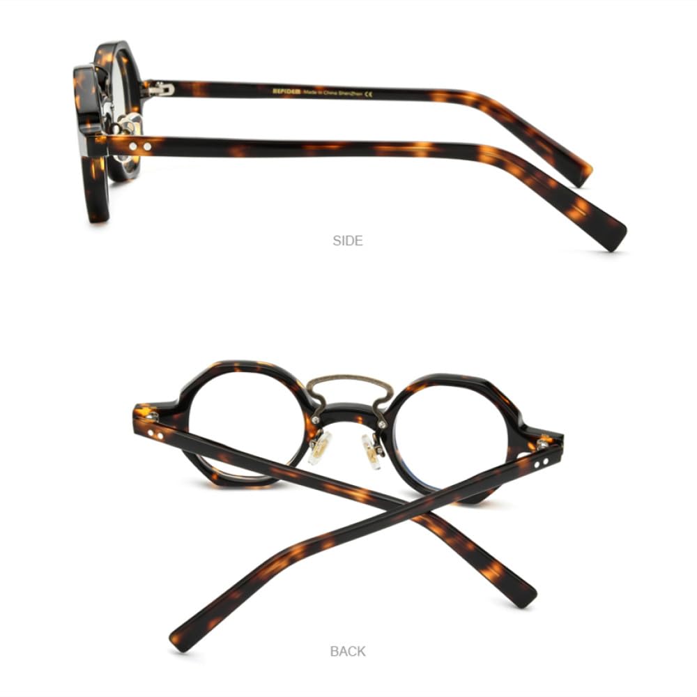 MUTYNE Montura de gafas de acetato para hombre, anteojos redondos Retro Vintage, gafas