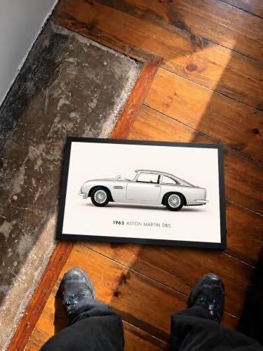 Image of 1963 DB5 Classic Sports Car Premium Framed Wall Poster (12x18 Inch) | Vintage Luxury Automobile Wall Art | Retro Car Decor for Garage, Man Cave, Office, Bedroom & Car Enthusiast Gift