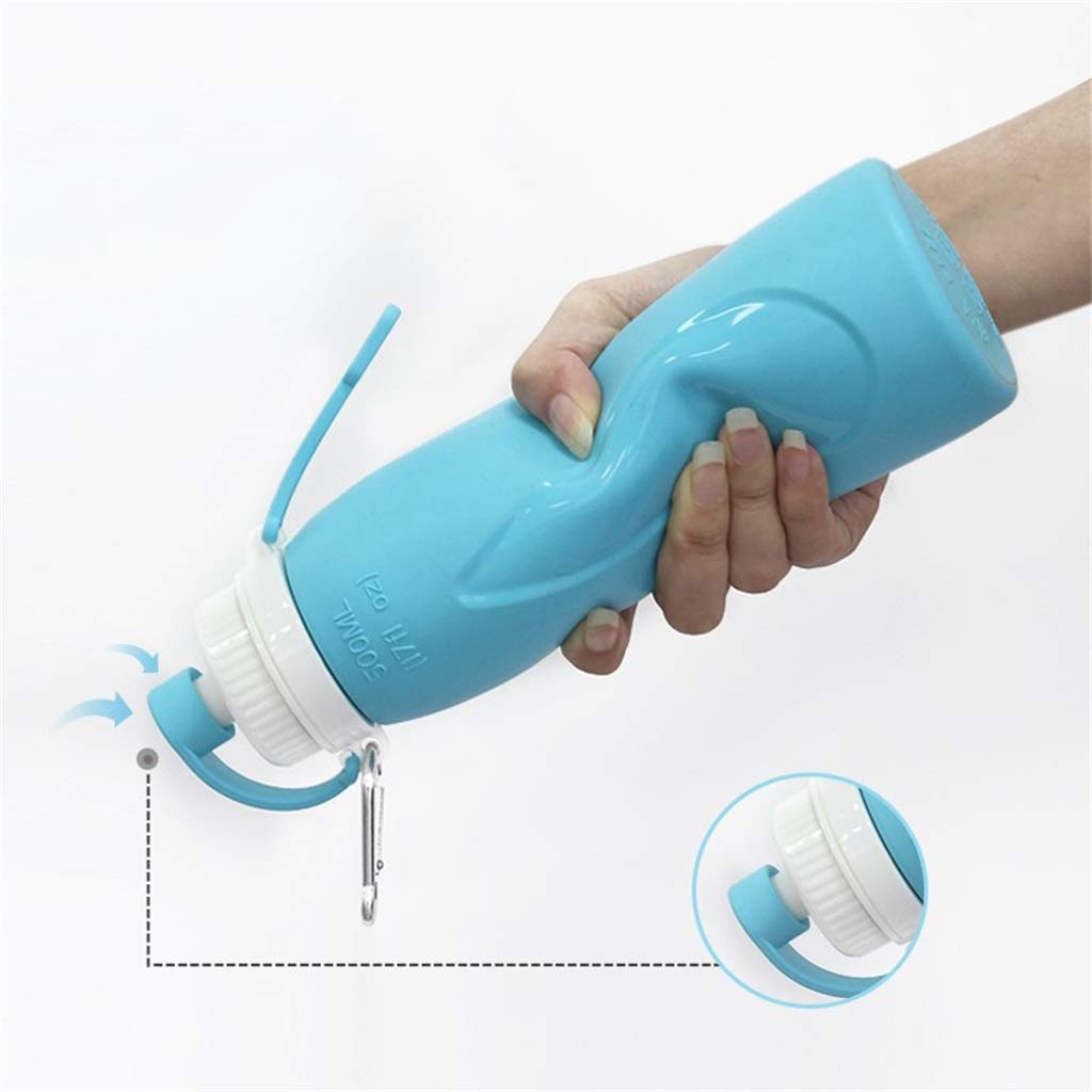 Faltbare Wasserflasche, 500 Ml Kieselgel Tragbar Weichwasserbeutel Benutzt for Outdoor-Sportarten