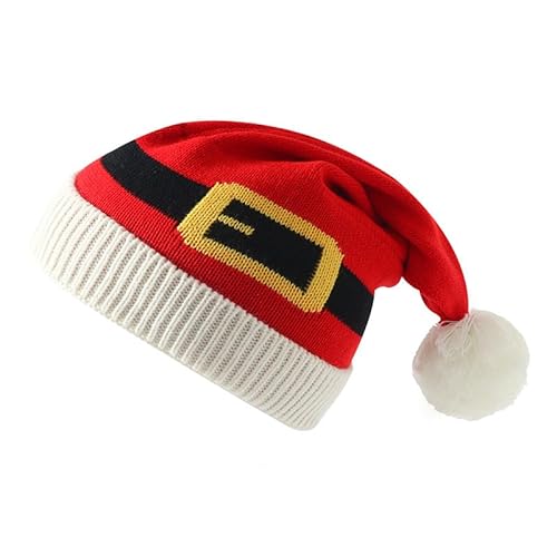 FGSS Gorro de Natal para mulheres, gorro quente e despojado, gorro de caveira para festivais de inve