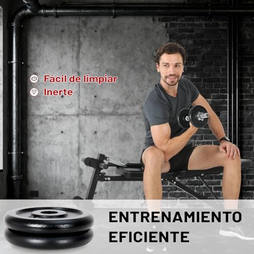 NOVONOVA Mancuernas Ajustables, Barra Pesas Ajustables 10kg, Juego de Mancuerna para gimnasio en casa, Dumbbell Set de hierro fundido, Barra De Pesas Kit Negro - imagen 5