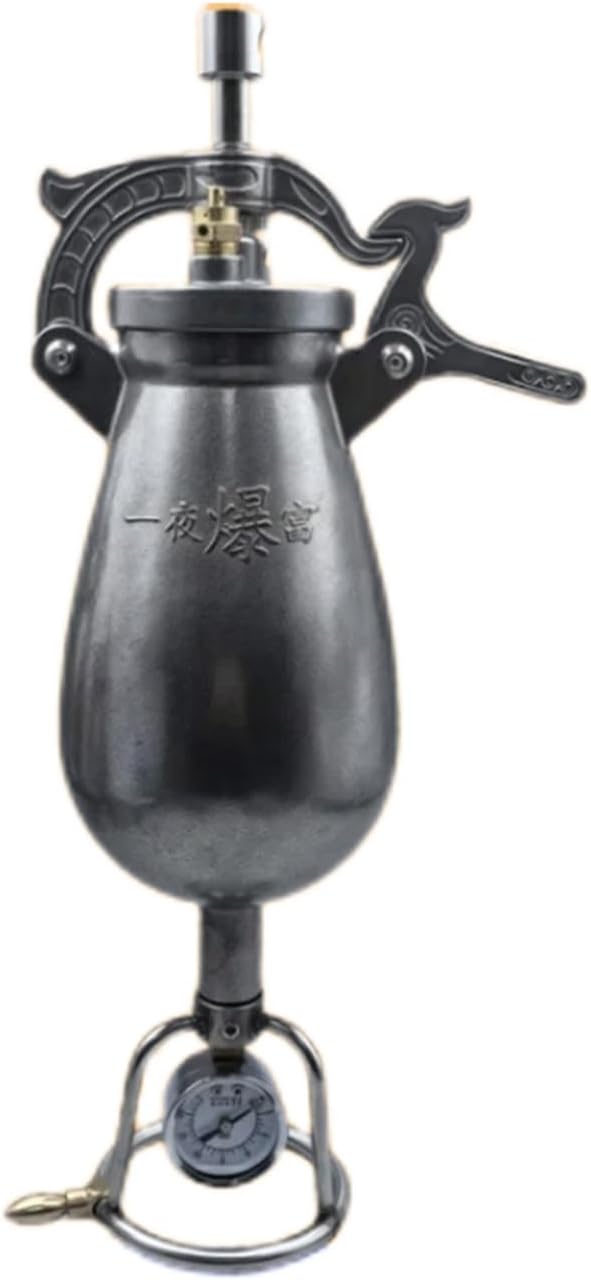 Chinese Popcorn Cannon, Pressure Popcorn Maker, Hand Puffed Rice Maker Popcorn Popper Stovetop, for family gatherings and parties(1000ml)