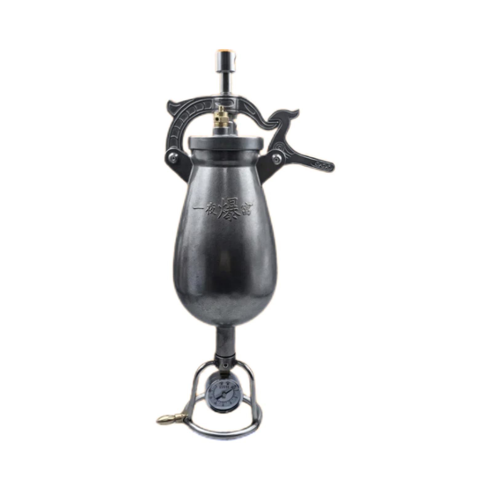Chiński Popcorn Cannon, Domowa maszyna ciśnieniowa, dmuchany ryż, ręczna stal nierdzewna 304, mały stary styl piec(1000ml)