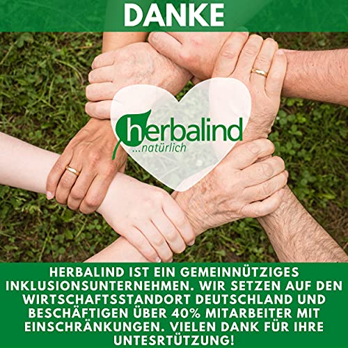 Foto von Herbalind Kräuterkissen KRÄUTERGARTEN mit 11x Kräutermischung als Schlafkissen 20 x 30 cm - Einschlafhilfe Duftkissen u.a. gefüllt mit Thymian, Rosmarin, Salbei, Lavendel, Hopfen, Kamille, Anis